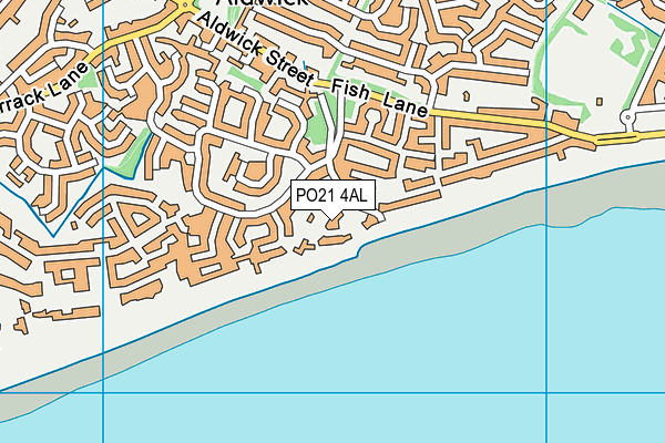 PO21 4AL map - OS VectorMap District (Ordnance Survey)