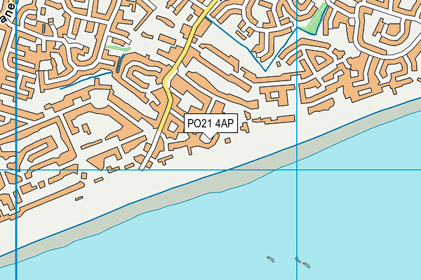 PO21 4AP map - OS VectorMap District (Ordnance Survey)