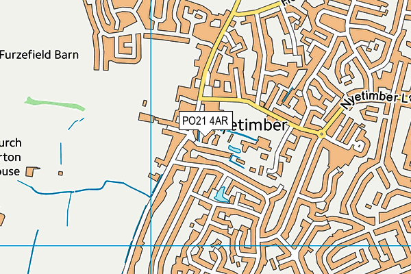 PO21 4AR map - OS VectorMap District (Ordnance Survey)