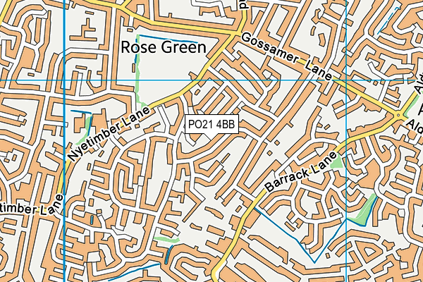 PO21 4BB map - OS VectorMap District (Ordnance Survey)