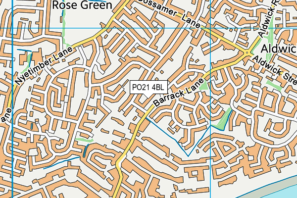 PO21 4BL map - OS VectorMap District (Ordnance Survey)