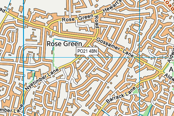 PO21 4BN map - OS VectorMap District (Ordnance Survey)
