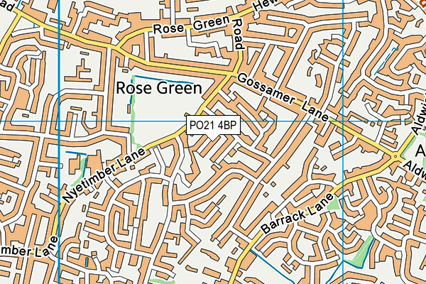 PO21 4BP map - OS VectorMap District (Ordnance Survey)