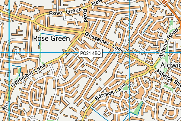 PO21 4BQ map - OS VectorMap District (Ordnance Survey)