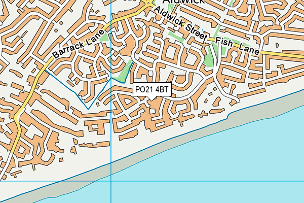 PO21 4BT map - OS VectorMap District (Ordnance Survey)