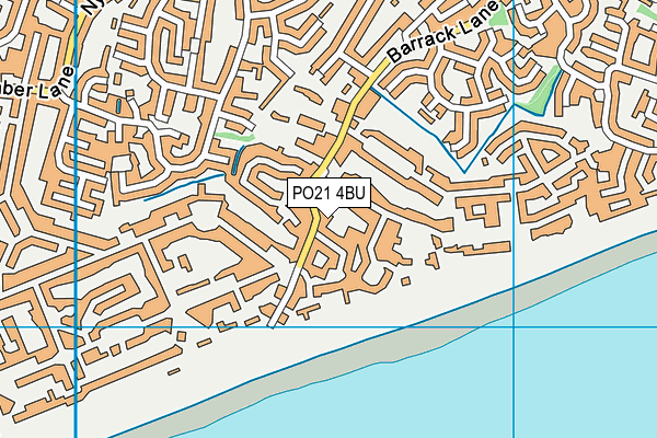 PO21 4BU map - OS VectorMap District (Ordnance Survey)