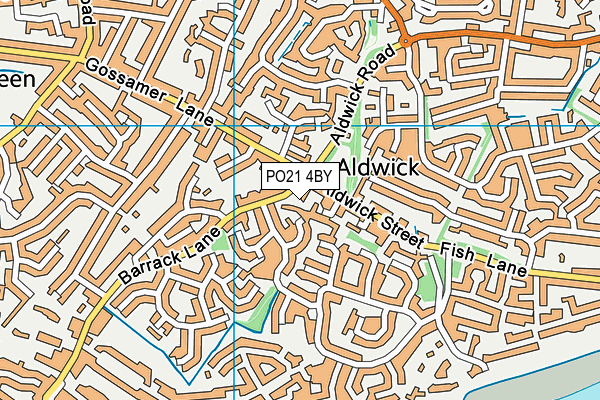 PO21 4BY map - OS VectorMap District (Ordnance Survey)