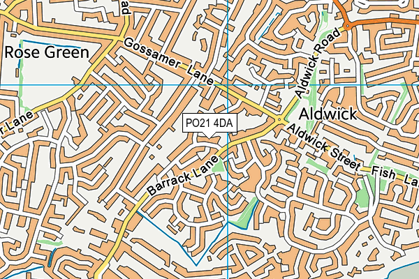 PO21 4DA map - OS VectorMap District (Ordnance Survey)