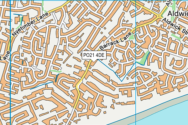 PO21 4DE map - OS VectorMap District (Ordnance Survey)