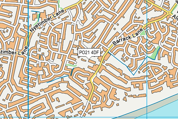 PO21 4DF map - OS VectorMap District (Ordnance Survey)