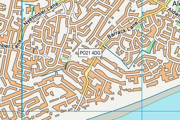 PO21 4DG map - OS VectorMap District (Ordnance Survey)