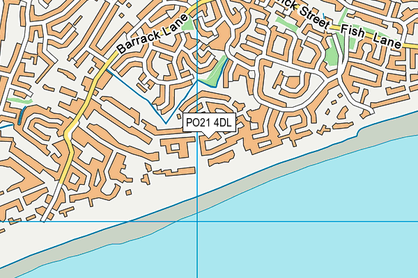 PO21 4DL map - OS VectorMap District (Ordnance Survey)