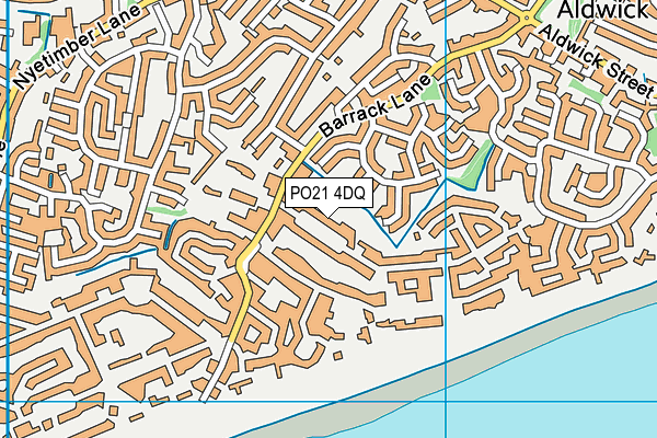 PO21 4DQ map - OS VectorMap District (Ordnance Survey)