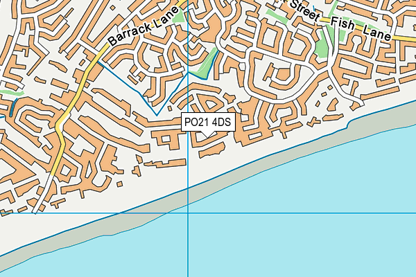 PO21 4DS map - OS VectorMap District (Ordnance Survey)