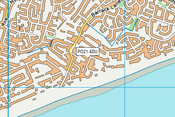 PO21 4DU map - OS VectorMap District (Ordnance Survey)