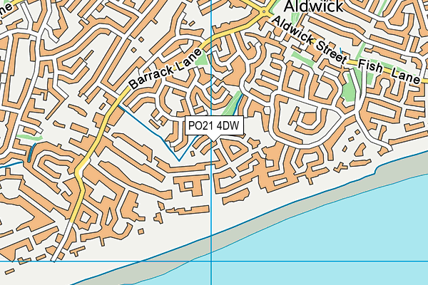 PO21 4DW map - OS VectorMap District (Ordnance Survey)