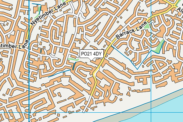 PO21 4DY map - OS VectorMap District (Ordnance Survey)