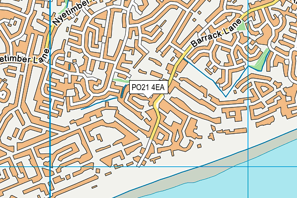 PO21 4EA map - OS VectorMap District (Ordnance Survey)