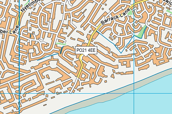 PO21 4EE map - OS VectorMap District (Ordnance Survey)