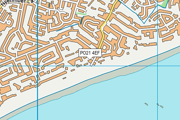 PO21 4EF map - OS VectorMap District (Ordnance Survey)