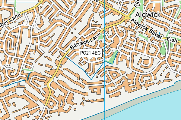 PO21 4EG map - OS VectorMap District (Ordnance Survey)