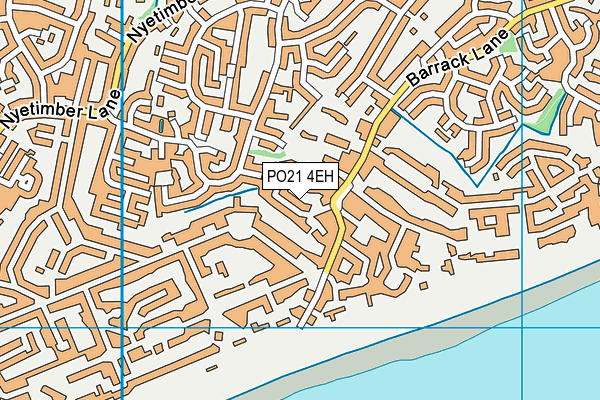 PO21 4EH map - OS VectorMap District (Ordnance Survey)