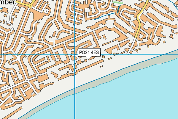 PO21 4ES map - OS VectorMap District (Ordnance Survey)