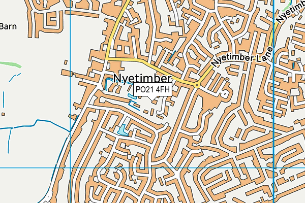 PO21 4FH map - OS VectorMap District (Ordnance Survey)