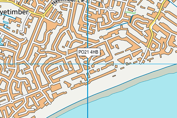 PO21 4HB map - OS VectorMap District (Ordnance Survey)