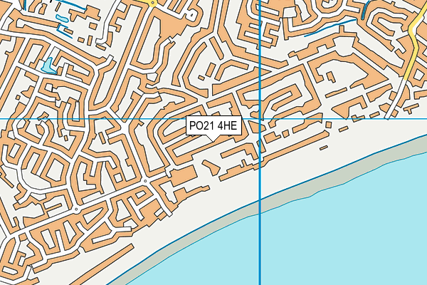 PO21 4HE map - OS VectorMap District (Ordnance Survey)