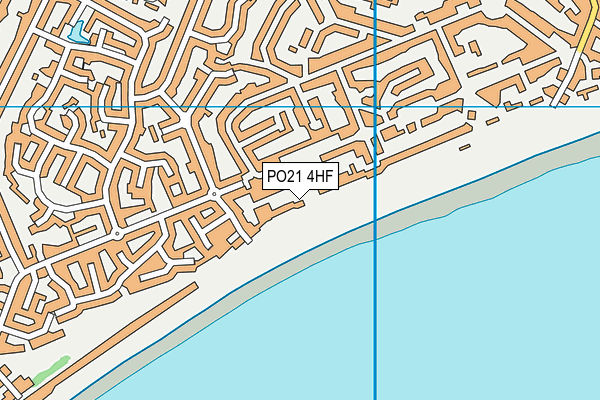 PO21 4HF map - OS VectorMap District (Ordnance Survey)