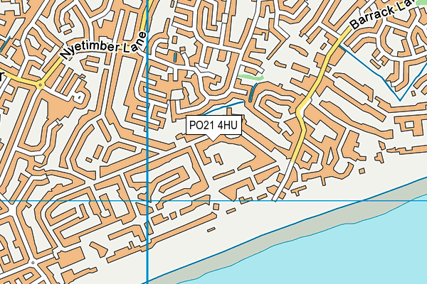 PO21 4HU map - OS VectorMap District (Ordnance Survey)