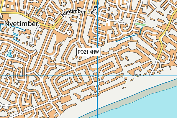 PO21 4HW map - OS VectorMap District (Ordnance Survey)