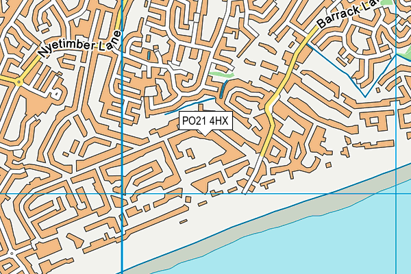 PO21 4HX map - OS VectorMap District (Ordnance Survey)