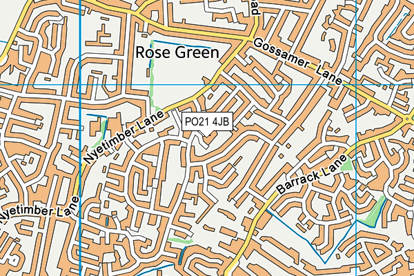 PO21 4JB map - OS VectorMap District (Ordnance Survey)