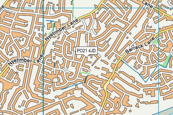 PO21 4JD map - OS VectorMap District (Ordnance Survey)