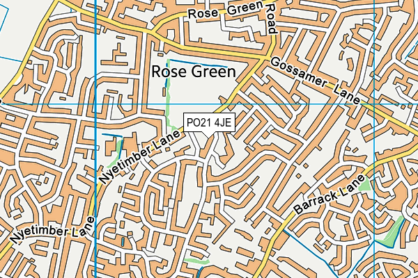 PO21 4JE map - OS VectorMap District (Ordnance Survey)