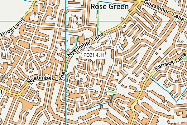 PO21 4JH map - OS VectorMap District (Ordnance Survey)