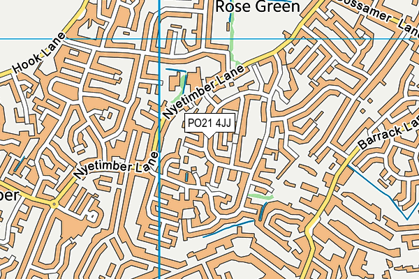 PO21 4JJ map - OS VectorMap District (Ordnance Survey)