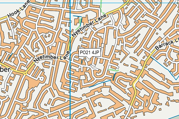 PO21 4JP map - OS VectorMap District (Ordnance Survey)