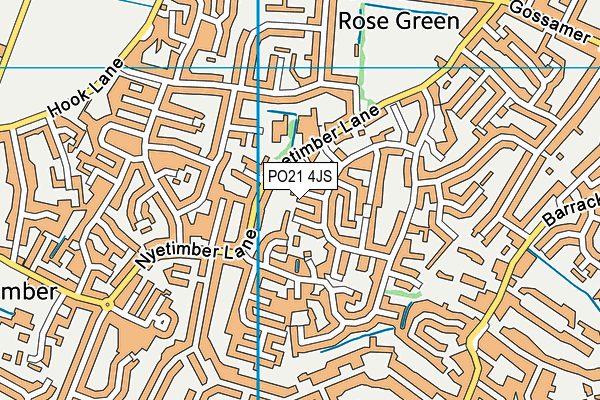 PO21 4JS map - OS VectorMap District (Ordnance Survey)