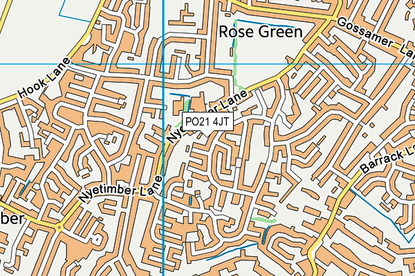 PO21 4JT map - OS VectorMap District (Ordnance Survey)