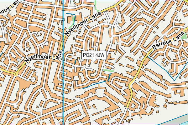 PO21 4JW map - OS VectorMap District (Ordnance Survey)