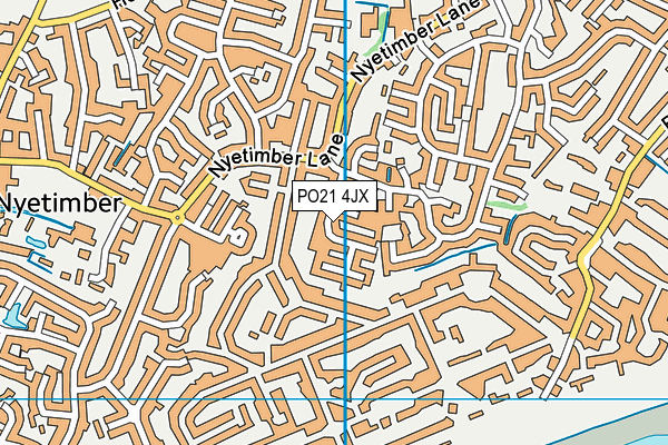PO21 4JX map - OS VectorMap District (Ordnance Survey)