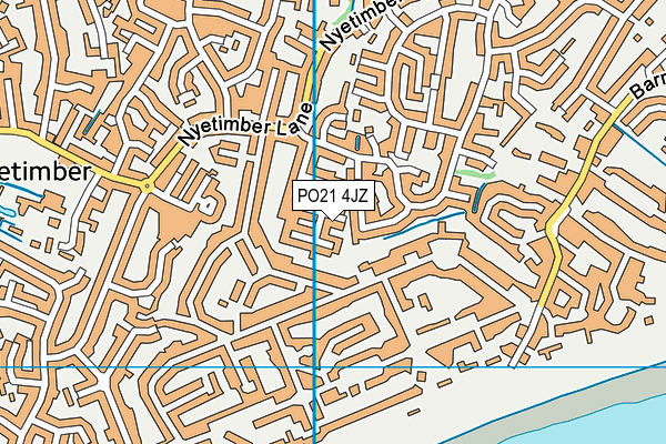 PO21 4JZ map - OS VectorMap District (Ordnance Survey)