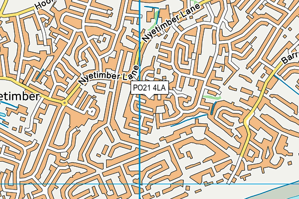 PO21 4LA map - OS VectorMap District (Ordnance Survey)