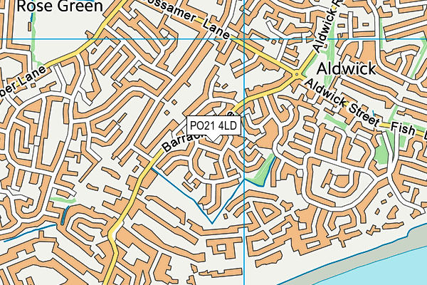 PO21 4LD map - OS VectorMap District (Ordnance Survey)