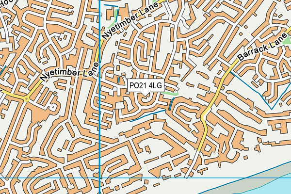 PO21 4LG map - OS VectorMap District (Ordnance Survey)