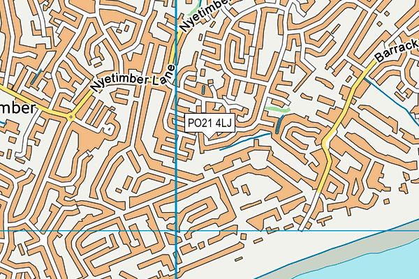 PO21 4LJ map - OS VectorMap District (Ordnance Survey)