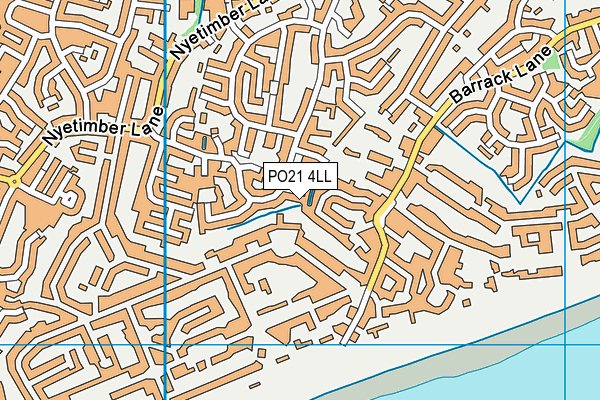 PO21 4LL map - OS VectorMap District (Ordnance Survey)
